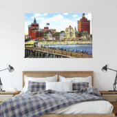 海岸沿いのアトランティックシティニュージャージー キャンバスプリント (インサイチュ (寝室))