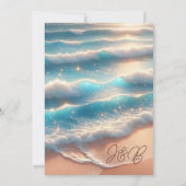 海岸沿いのエレガントな結婚式 招待状 (裏面)