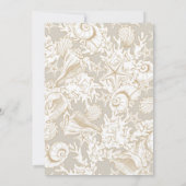 海岸沿いのエレガントな結婚式 招待状 (裏面)