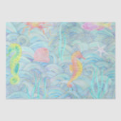 海岸沿いのクリスマスかわいい水中海の生き物 薄葉紙 (正面)