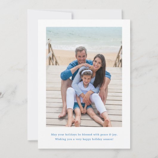 海岸沿いのクリスマスの水の色シーシェル2枚の写真 シーズンカード (裏面)