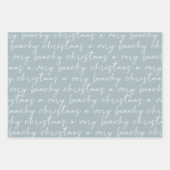 海岸沿いのクリスマス ラッピングペーパーシート (正面3)