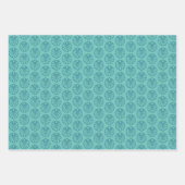 海岸沿いのホタテのロゴラッピング紙 ラッピングペーパーシート (正面3)