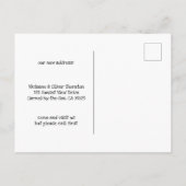 海岸沿いの夕日のビーチ歩く写真 案内ポストカード (裏面)