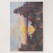 海岸沿いの夕日(Kimon Loghi) ジグソーパズル (縦)