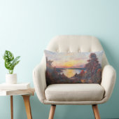 海岸沿いの夕日(Kimon Loghi) ランバークッション (椅子)