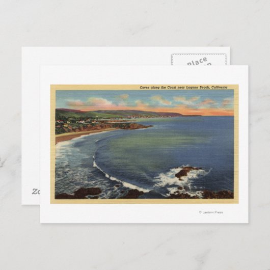 海岸沿いの子牛の空中 ポストカード (正面/裏面)