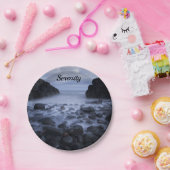 海岸沿いの小石と海 ペーパープレート (パーティー)