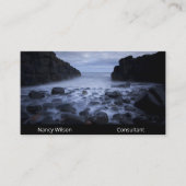 海岸沿いの小石と海 名刺 (正面)