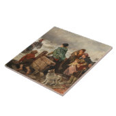 海岸沿いの嵐（ルドルフ・ヨルダン） タイル (側面)