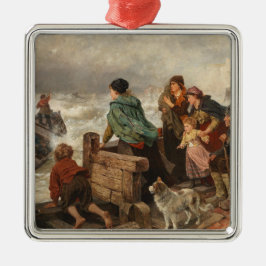 海岸沿いの嵐（ルドルフ・ヨルダン） メタルオーナメント