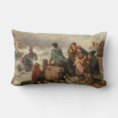 海岸沿いの嵐（ルドルフ・ヨルダン） ランバークッション (裏面)