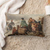 海岸沿いの嵐（ルドルフ・ヨルダン） ランバークッション (ブランケット)