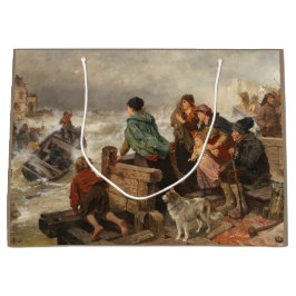 海岸沿いの嵐（ルドルフ・ヨルダン） ラージペーパーバッグ