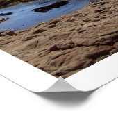 海岸沿いの晴れた日 ポスター (角)