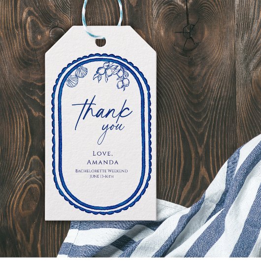 海岸沿いの最後のトーストのベヘロレット週末の好意 ギフトタグ