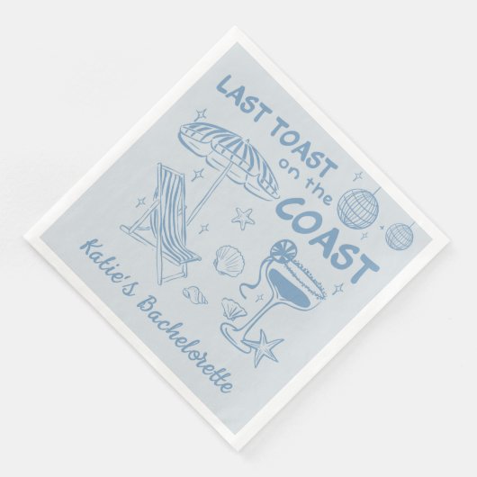 海岸沿いの最後のトーストの手描きバチェロレッテ (コーナー)