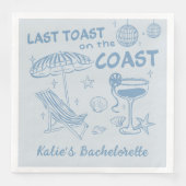 海岸沿いの最後のトーストの手描きバチェロレッテ (正面)
