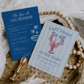 海岸沿いの最後のトーストバチェロレッテの旅程 招待状