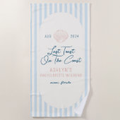 海岸沿いの最後のトーストバチェロレッテビーチタオル ビーチタオル (正面)