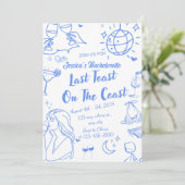 海岸沿いの最後のトーストバチェロレッテ週末パーティー 招待状 (スタンド正面)