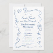 海岸沿いの最後のトーストバチェロレッテ週末 招待状 (正面)