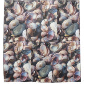 海岸沿いの貝殻 シャワーカーテン (正面)