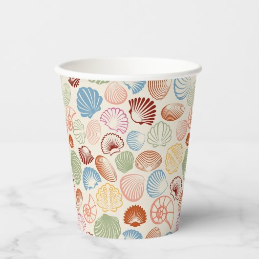 海岸沿いの貝殻 紙コップ (正面)