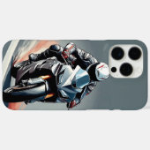 🌊 海岸沿いの高速道路を疾走するスポーツバイクライダー、広がる大洋の下で Case-Mate iPhoneケース (裏面 (横))