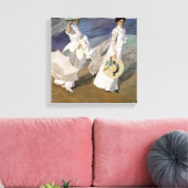 海岸沿いを散歩， 1909 キャンバスプリント (インサイチュ (リビング))