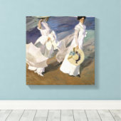 海岸沿いを散歩， 1909 キャンバスプリント (インサイチュ (ウッドフロア))