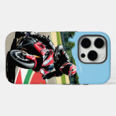 🏍️ 海岸沿いを疾走するスポーツバイクライダー Case-Mate iPhoneケース (裏面 (横))