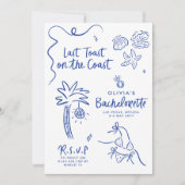 海岸沿お洒落いの手引きトースト 招待状 (正面)