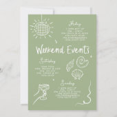 海岸沿お洒落いの手引きトースト 招待状 (裏面)