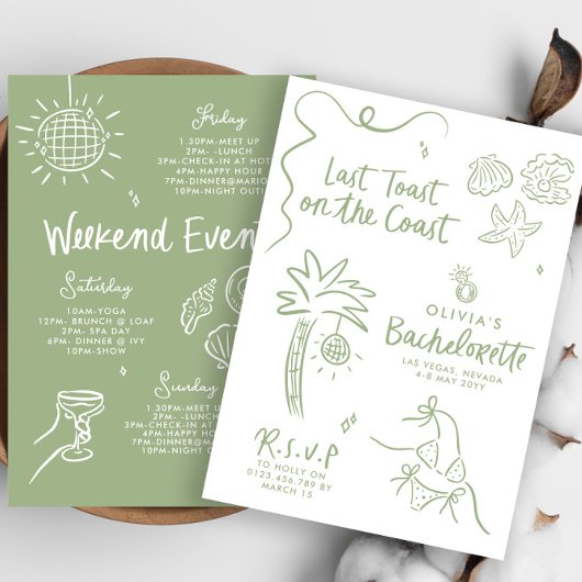 海岸沿お洒落いの手引きトースト 招待状