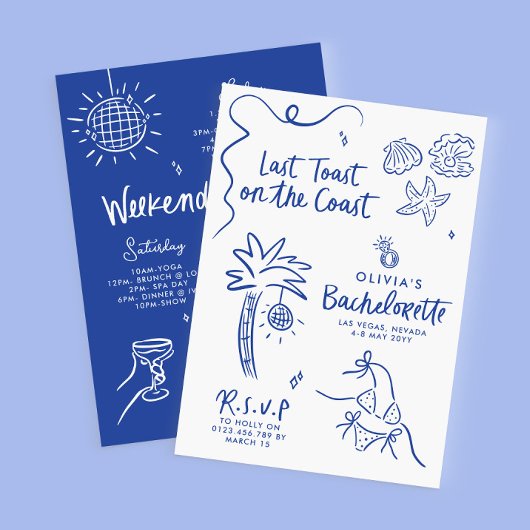 海岸沿お洒落いの手引きトースト 招待状