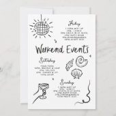 海岸沿お洒落いの手引きトースト 招待状 (裏面)