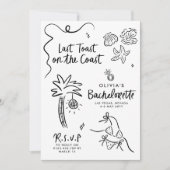 海岸沿お洒落いの手引きトースト 招待状 (正面)