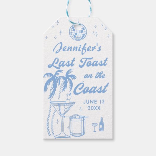 海岸沿岸の最後のトーストバチェロレッテ ギフトタグ (正面)