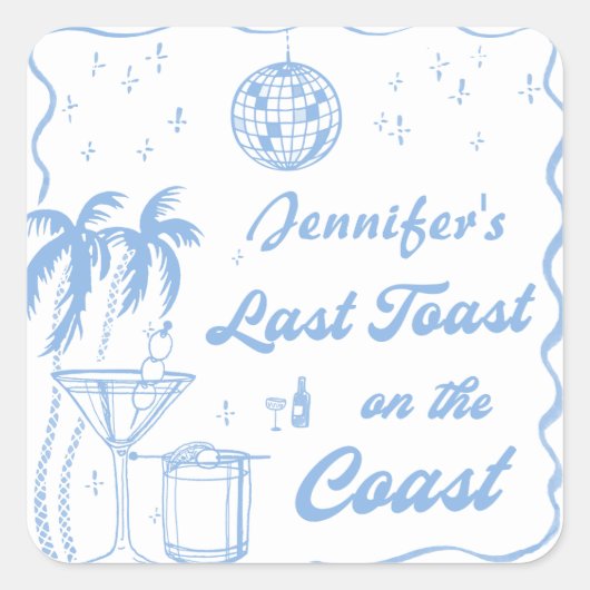 海岸沿岸の最後のトーストバチェロレッテ スクエアシール (正面)