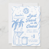 海岸沿岸の最後のトーストバチェロレッテ 招待状 (正面)