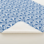 海岸波パターン – 白い蓮 シェルパブランケット (3/4)