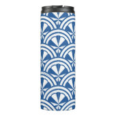 海岸波パターン – 白い蓮 タンブラー (裏面)