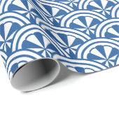 海岸波パターン – 白い蓮 ラッピングペーパー (ロールコーナー)