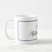 海岸海の青い虹彩の花幸せな母の日 コーヒーマグカップ (左)