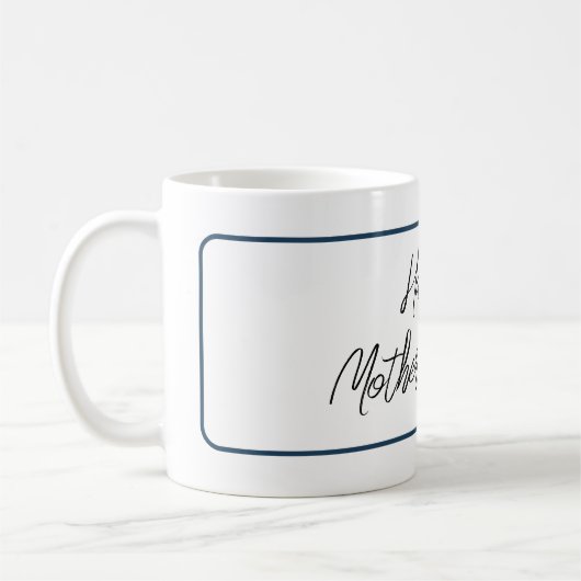 海岸海の青い虹彩の花幸せな母の日 コーヒーマグカップ (左)