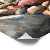 海岸海岸の岩の海 ポスター (コーナー)