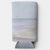 海岸海岸線ビーチ水の色セルツァー缶コオ スリム缶クーラー (正面)