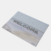 海岸海岸線ビーチ水彩歓迎フォーマット ドアマット (アングル)