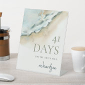 海岸海波の砂のビーチ日までミセス 台座サイン (インサイチュ)